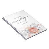 Gästebuch Hochzeit Rose Gold Blütensilber Notizblock (Rechte Seite)