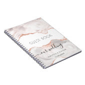 Gästebuch Hochzeit Rose Gold Marmor Age Notizblock (Rechte Seite)