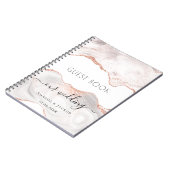 Gästebuch Hochzeit Rose Gold Marmor Age Notizblock (Linke Seite)