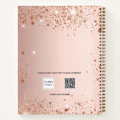 Gästebuch Hochzeit Rose Gold mr mrs Notizblock (Rückseite)