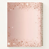 Gästebuch Hochzeit Rose Goldnamen Skript Notizblock (Rückseite)