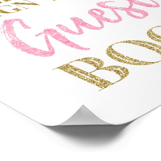 Gästebuch Hochzeit Sign Gold Pink Confetti (Ecke)