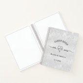 Gästebuch Hochzeit Silber Glitzer mr mrs name Notizblock (Innenseite)