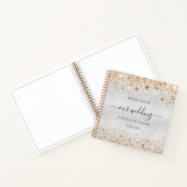 Gästebuch Hochzeit Silbergoldene Glitzer Notizblock (Innenseite)