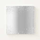 Gästebuch Hochzeit silberne Rose Gold Glitzer Foto Notizblock (Rückseite)