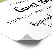 Gästebuch Hochzeit Sonnenblumen Grün Zeichen (Ecke)