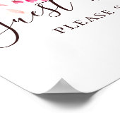 Gästebuch. Hochzeit von Aquarellpinken Poster (Ecke)