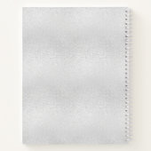 Gästebuch Hochzeit weißes silbernes Foto Notizblock (Rückseite)