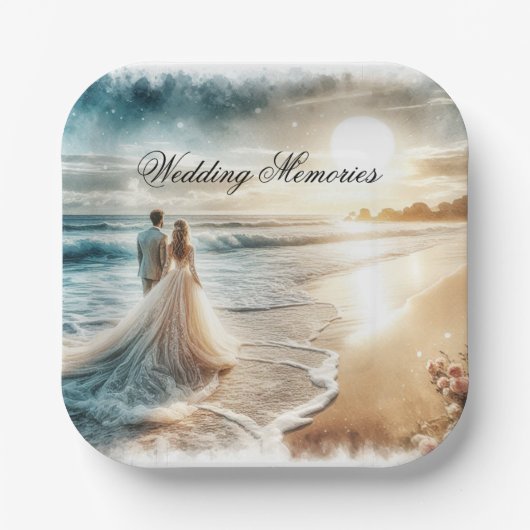 Gästebuch Hochzeiten für Erinnerungen Pappteller (Vorderseite)