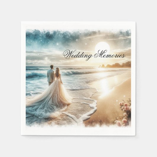 Gästebuch Hochzeiten für Erinnerungen Serviette (Vorderseite)