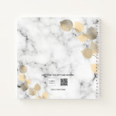 Gästebuch Hochzeitmarmor eucalyptus golden mr mrs Notizblock (Rückseite)