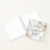 Gästebuch Hochzeitmarmor eucalyptus golden mr mrs Notizblock (Innenseite)
