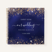 Gästebuch Hochzeitsnacht Glitzern Notizblock (Vorderseite)