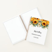 Gästebuch Hochzeitssonnenblumen Aquarell Notizblock (Innenseite)