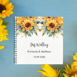 Gästebuch Hochzeitssonnenblumen Aquarell Notizblock