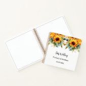Gästebuch Hochzeitssonnenblumen Aquarell Notizblock (Innenseite)