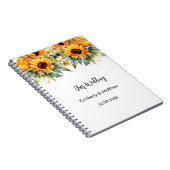 Gästebuch Hochzeitssonnenblumen Wasserfall Notizblock (Rechte Seite)