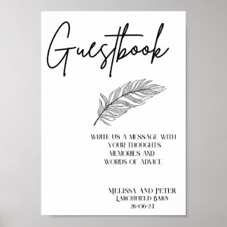 Gästebuch Hochzeitszeichen Elegante Moderne