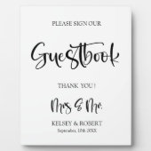 Gästebuch Hochzeitszeichen Tabletop Plaque Fotoplatte (Vorderseite)