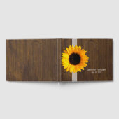Gästebuch Holz und Sonnenblumen (Voll)