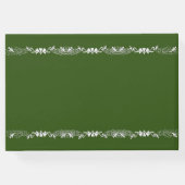 Gästebuch Hunter Green und White Design (Rückseite)