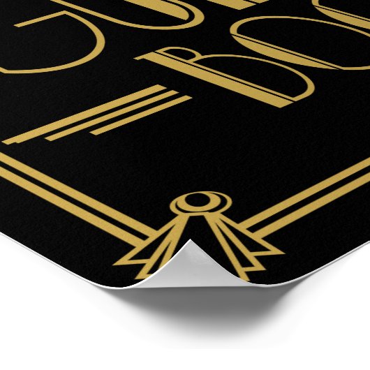 "Gästebuch" im Art Deco 20 Poster (Ecke)