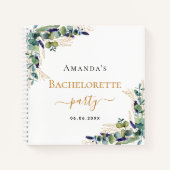 Gästebuch Junggeselinnen-Abschied Eukalyptus grün Notizblock (Vorderseite)