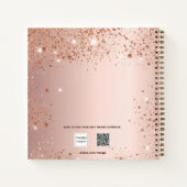 Gästebuch Junggeselinnen-Abschied Rose Gold Notizblock (Rückseite)