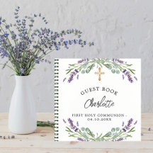 Gästebuch Kommune lavender violet eucalyptus