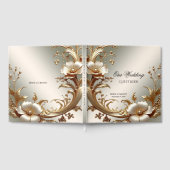 Gästebuch mit goldenem Blumenmuster (Voll)