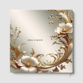 Gästebuch mit goldenem Blumenmuster (Rückseite)