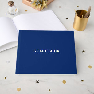 Gästebuch mit individuellem Text und Navy-Design