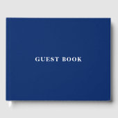 Gästebuch mit individuellem Text und Navy-Design (Vorderseite)