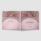 Gästebuch mit rosa Blumen (Voll)