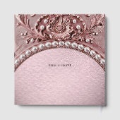 Gästebuch mit rosa Blumen (Rückseite)
