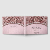 Gästebuch mit rosa Blumen (Voll)