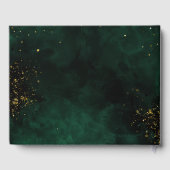 Gästebuch Modern Green Black Watercolor Magic (Rückseite)