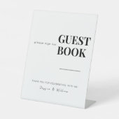 Gästebuch | Modern Minimal Wedding Signage Sign Sockelschild (Vorderseite)