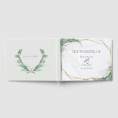 Gästebuch |Moderne elegante tropische Blätter (Voll)