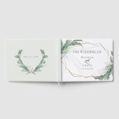 Gästebuch |Moderne elegante tropische Blätter (Voll)