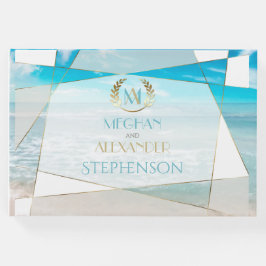 Gästebuch | Moderne Geometrie für Monogramm