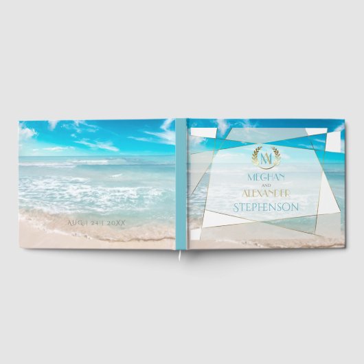 Gästebuch | Moderne Geometrie für Monogramm (Voll)