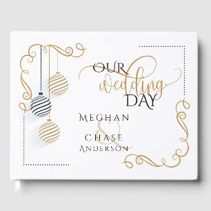 Gästebuch Moderne Schwarz-Gold-Bausteine