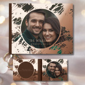 Gästebuch Moody Brown Elegante Foil Guestbooks