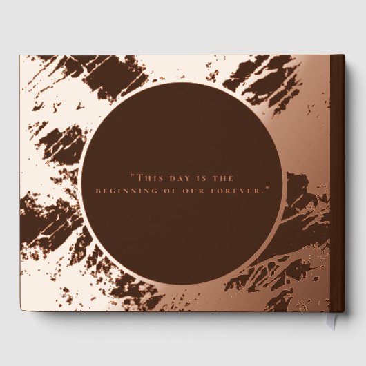 Gästebuch Moody Brown Elegante Foil Guestbooks (Rückseite)