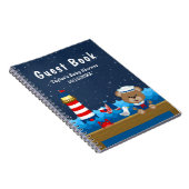 Gästebuch Nautical Boy Bear Red Baby Showroom Notizblock (Rechte Seite)
