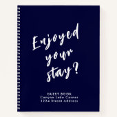 Gästebuch Navy Blue Notizblock (Vorderseite)