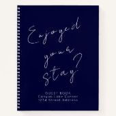 Gästebuch Navy Blue Notizblock (Vorderseite)