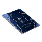 Gästebuch Navy und Silver Agate Notizblock (Rechte Seite)