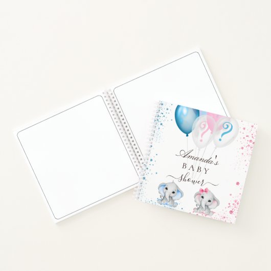 Gästebuch offenbart Junge Elefanten Notizblock (Innenseite)